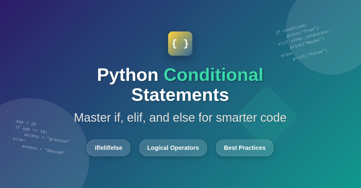 Conditional Statement in Python Programming