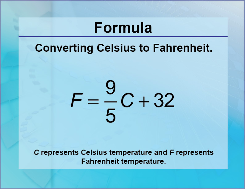 Convert Celsius to Fahrenheit Formula Explained