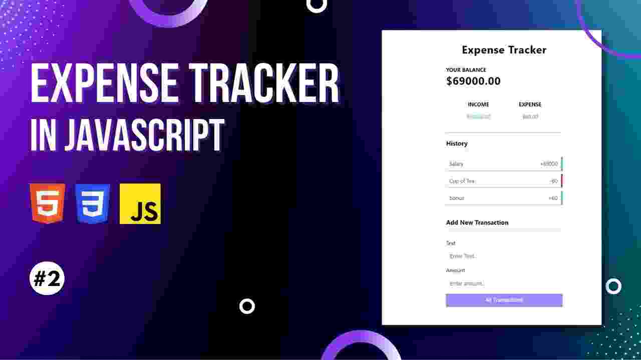Build an expense tracker app using JavaScript