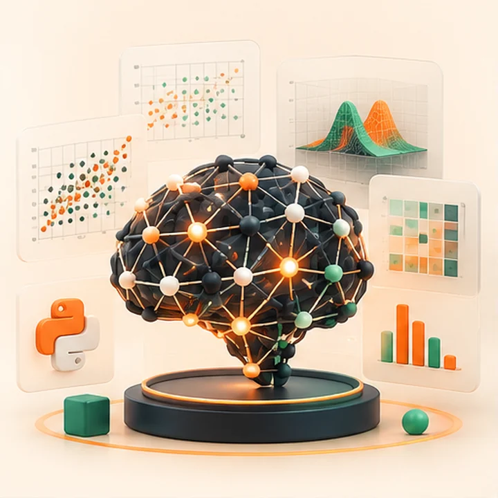 Data Science visual: machine learning, statistics and connected data