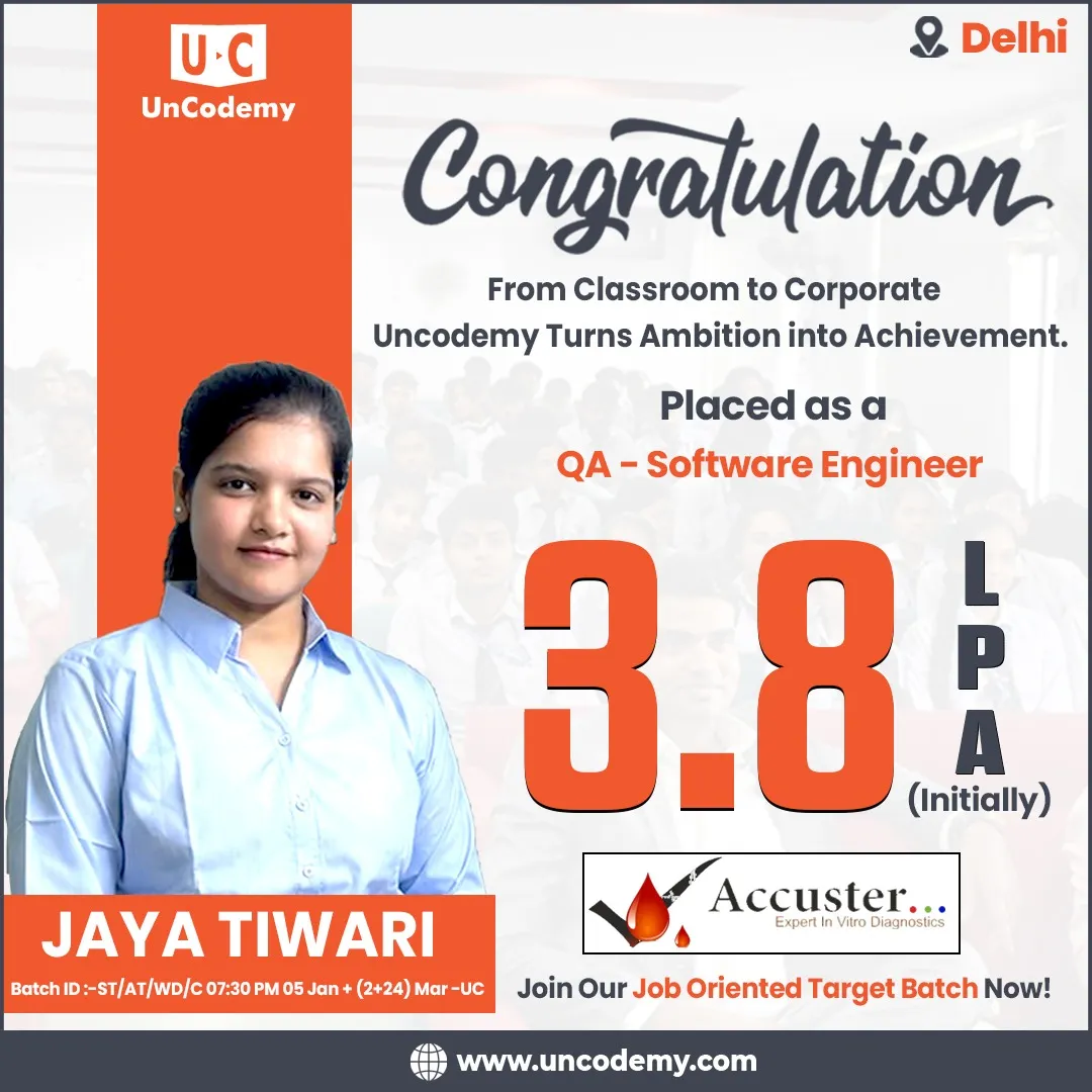 Jaya Tiwari - Student Success