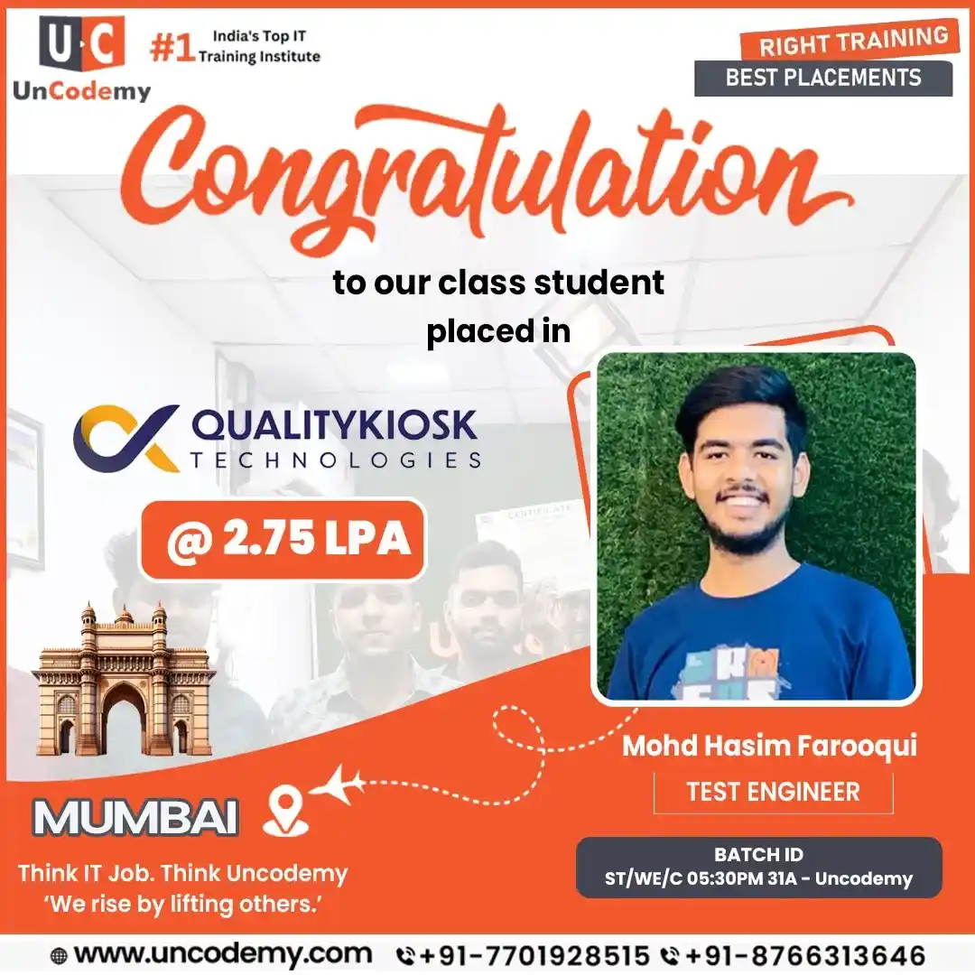Mohd Hasim Farooqui - Student Success