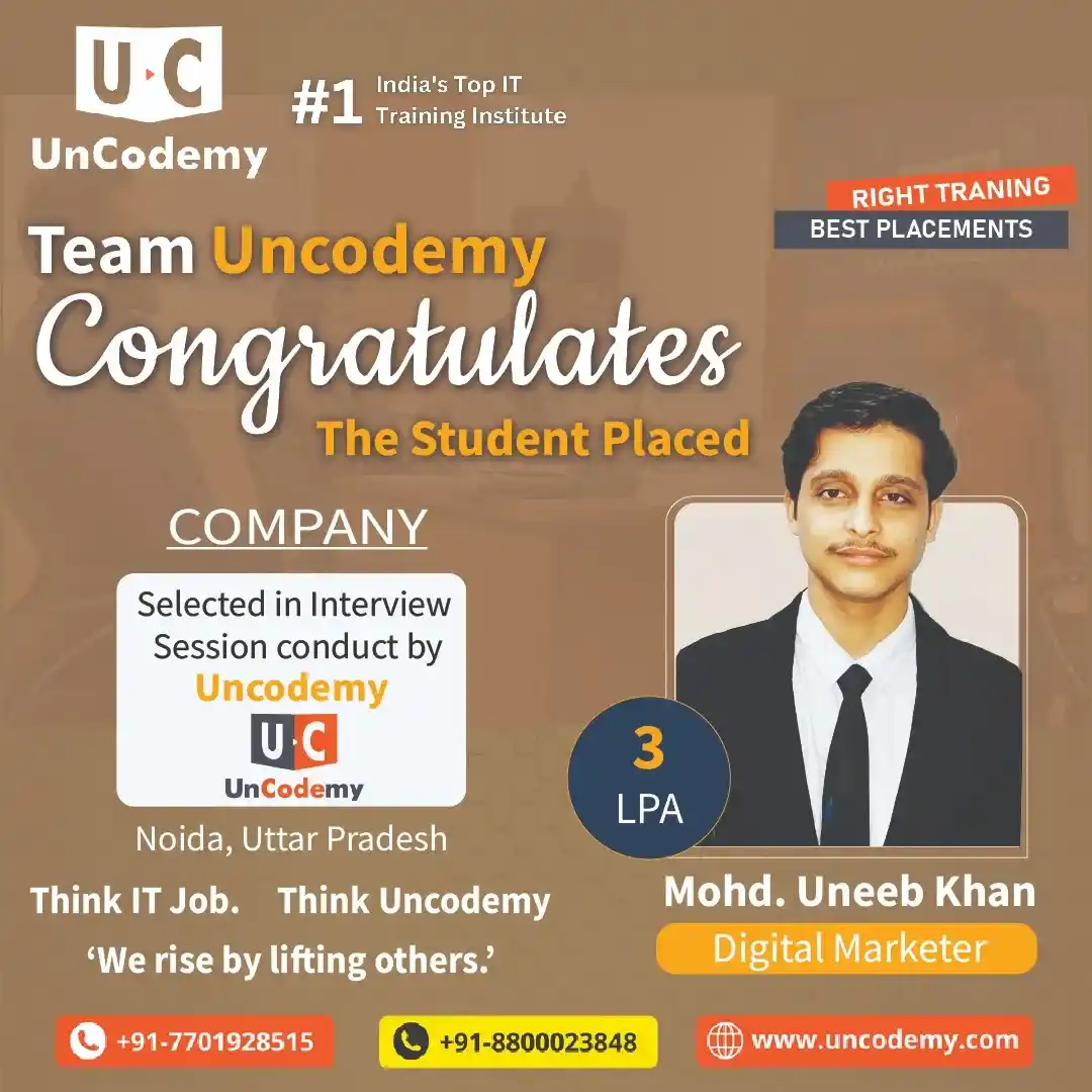 Mohd. Uneeb Khan – Student Success