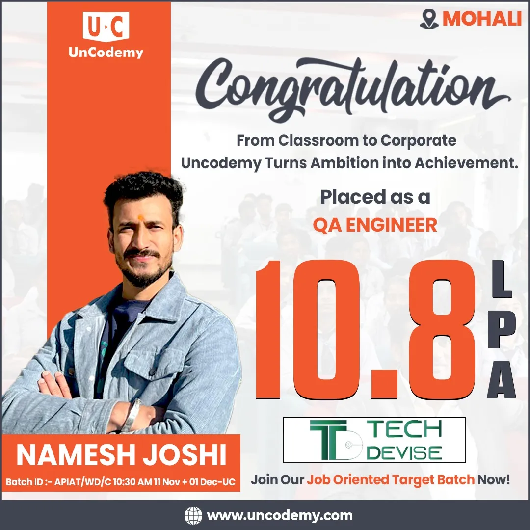 Namesh Joshi - Student Success
